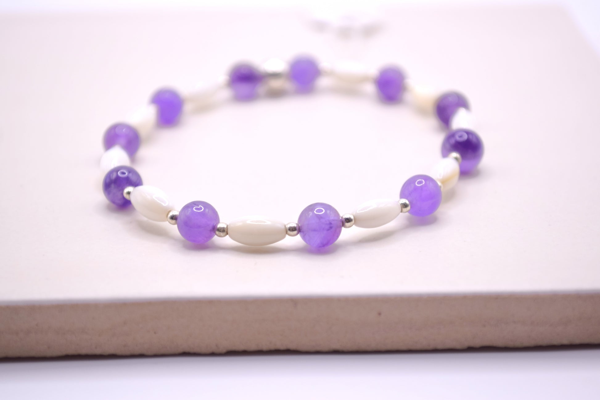 Amethyst & Mother of Pearl Bracelet