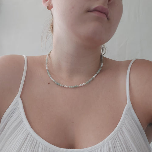 Amazonite & Howlite Necklace