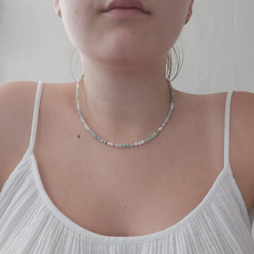 Amazonite & Howlite Necklace