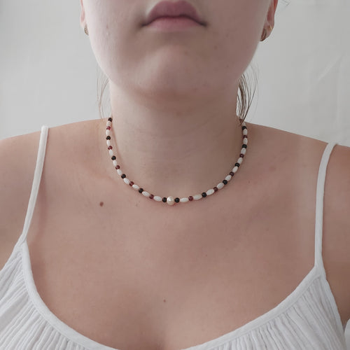 Agate & Garnet Necklace