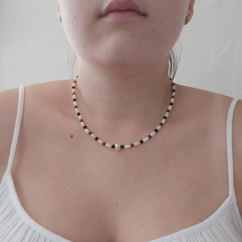Agate & Garnet Necklace