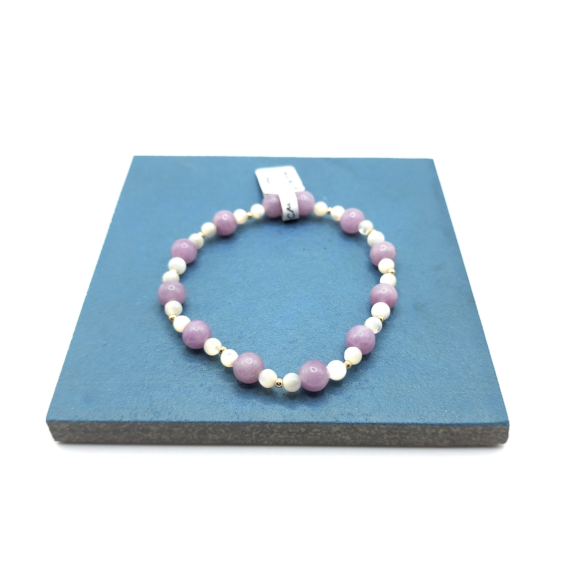 Kunzite & Mother of Pearl Bracelet