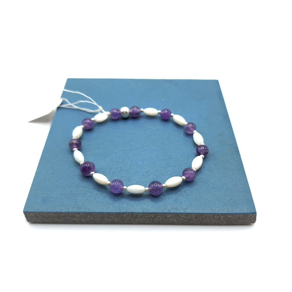 Amethyst & Mother of Pearl Bracelet