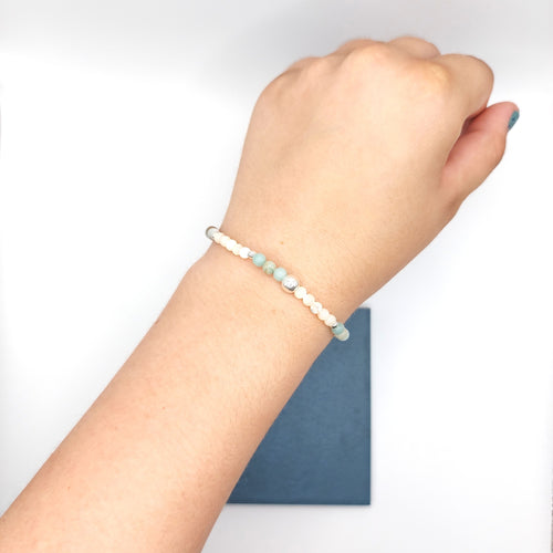 Amazonite & Mother of Pearl Bracelet