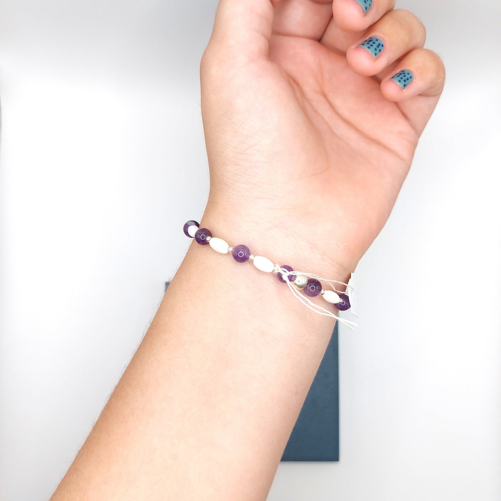 Amethyst & Mother of Pearl Bracelet