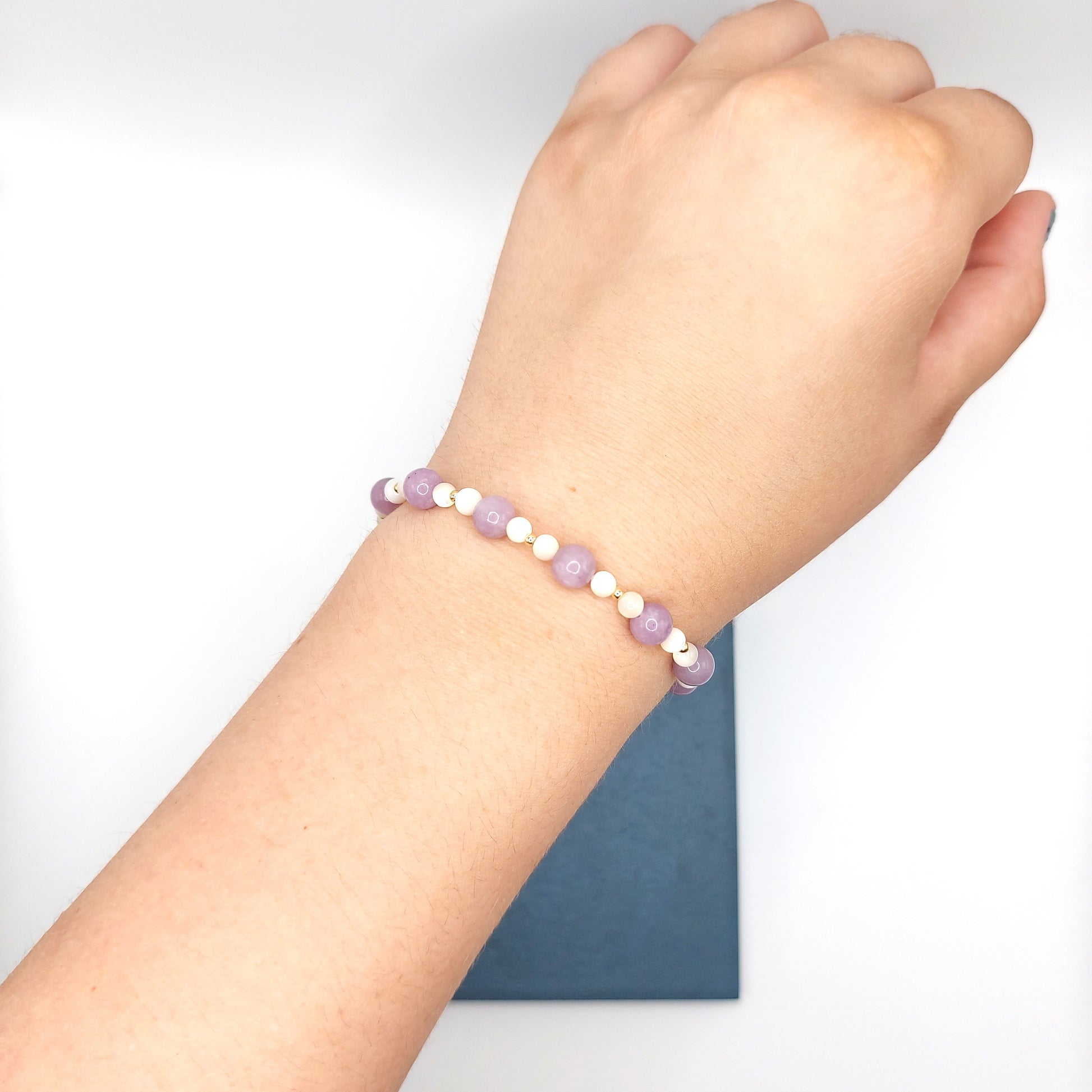 Kunzite & Mother of Pearl Bracelet