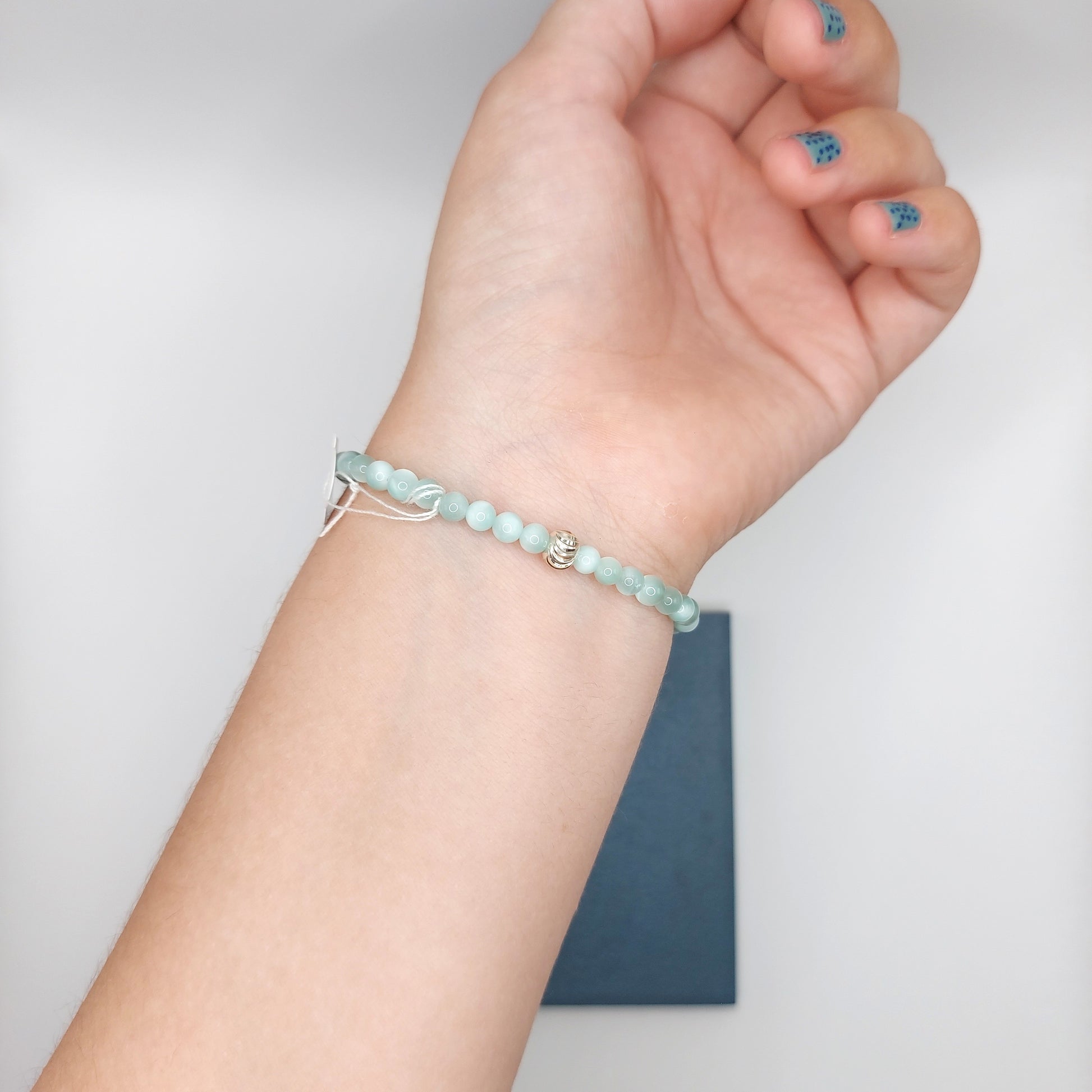 Larimar & Freshwater Pearl Bracelet