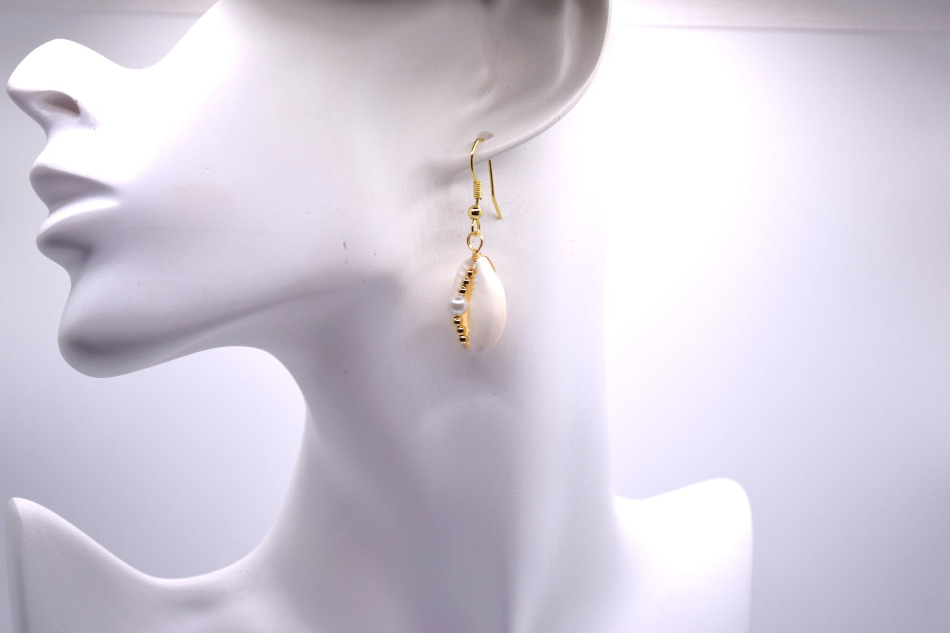 Gold Plated Shell Earrings