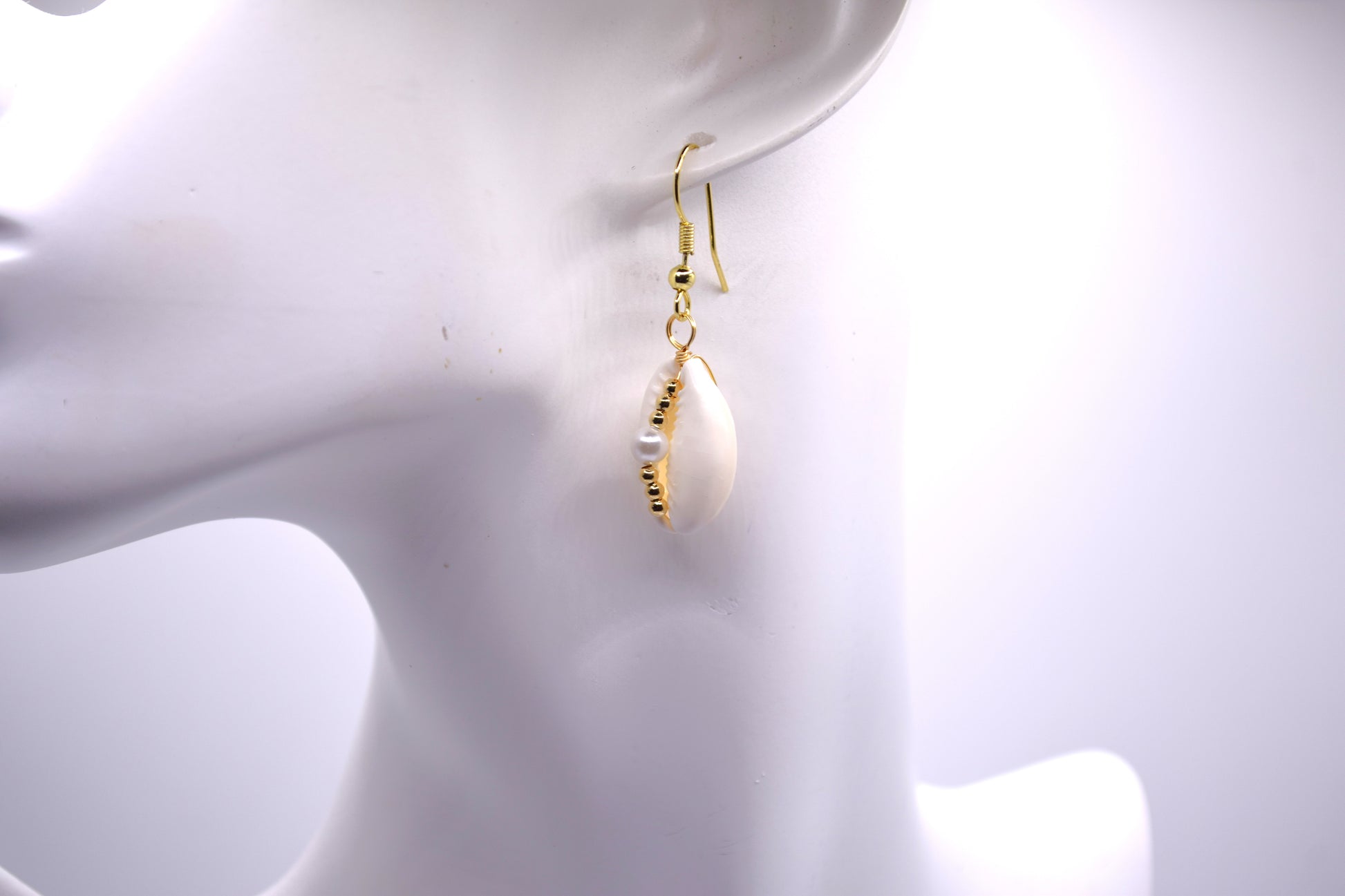 Gold Plated Shell Earrings