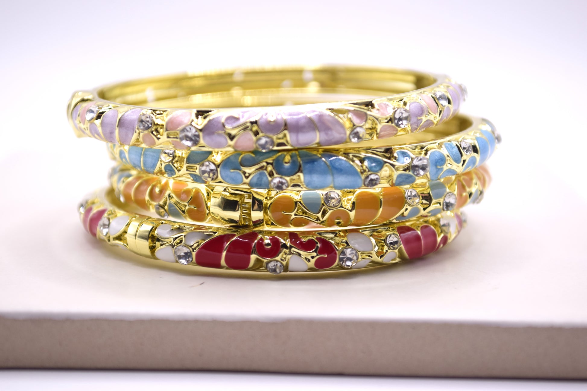 Mosaic Spark Enamel Bangle