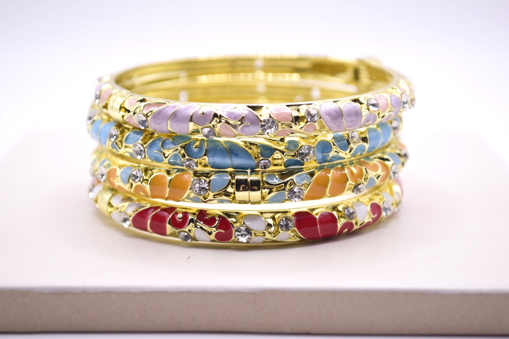 Mosaic Spark Enamel Bangle