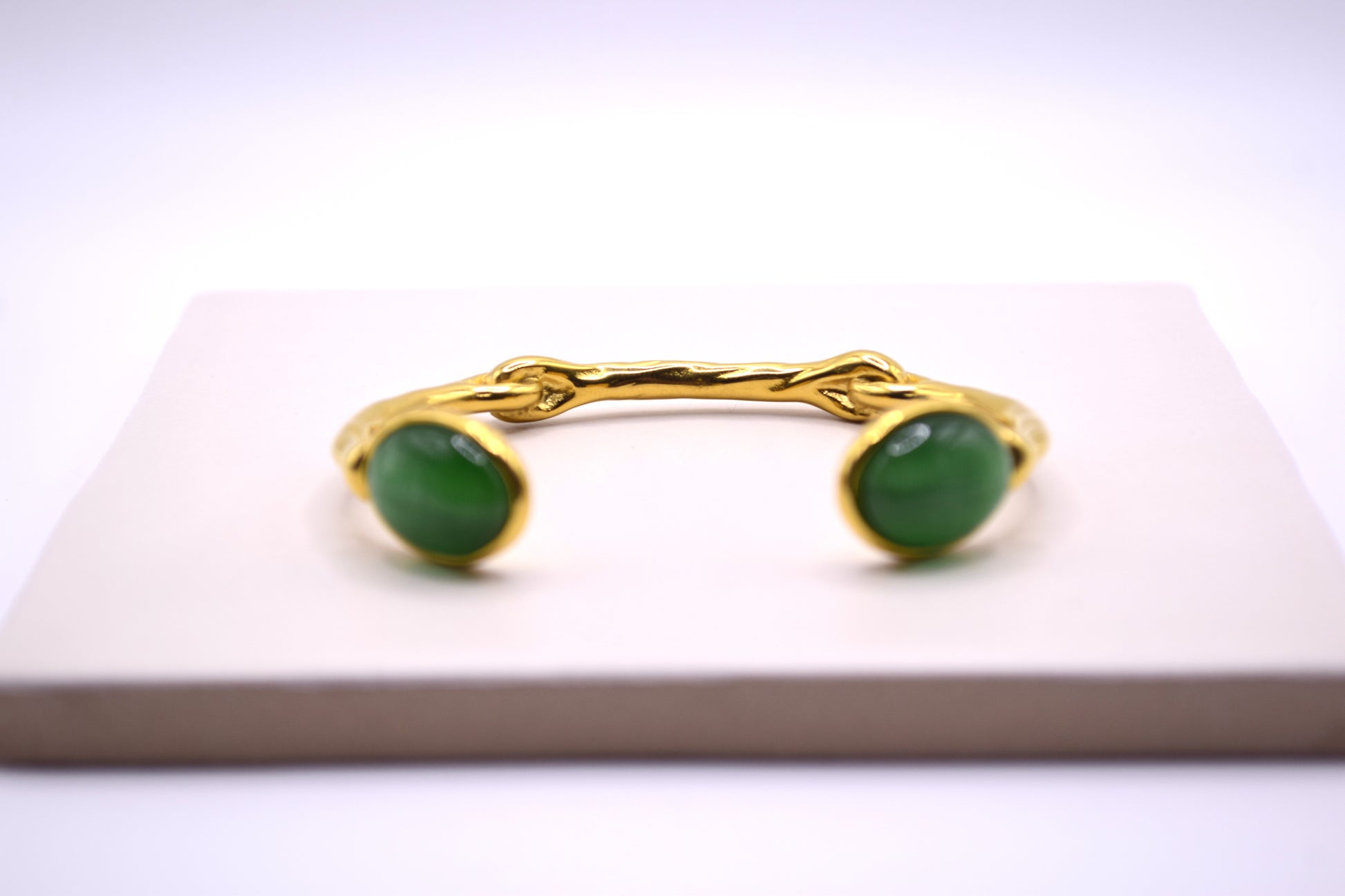 18K Gold Plated Gemstone Bangle