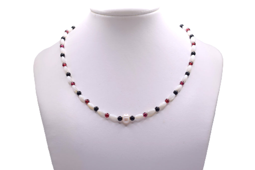 Agate & Garnet Necklace