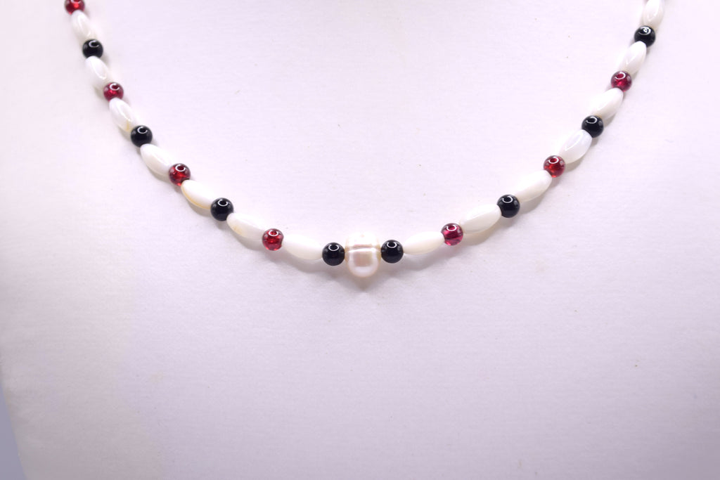 Agate & Garnet Necklace