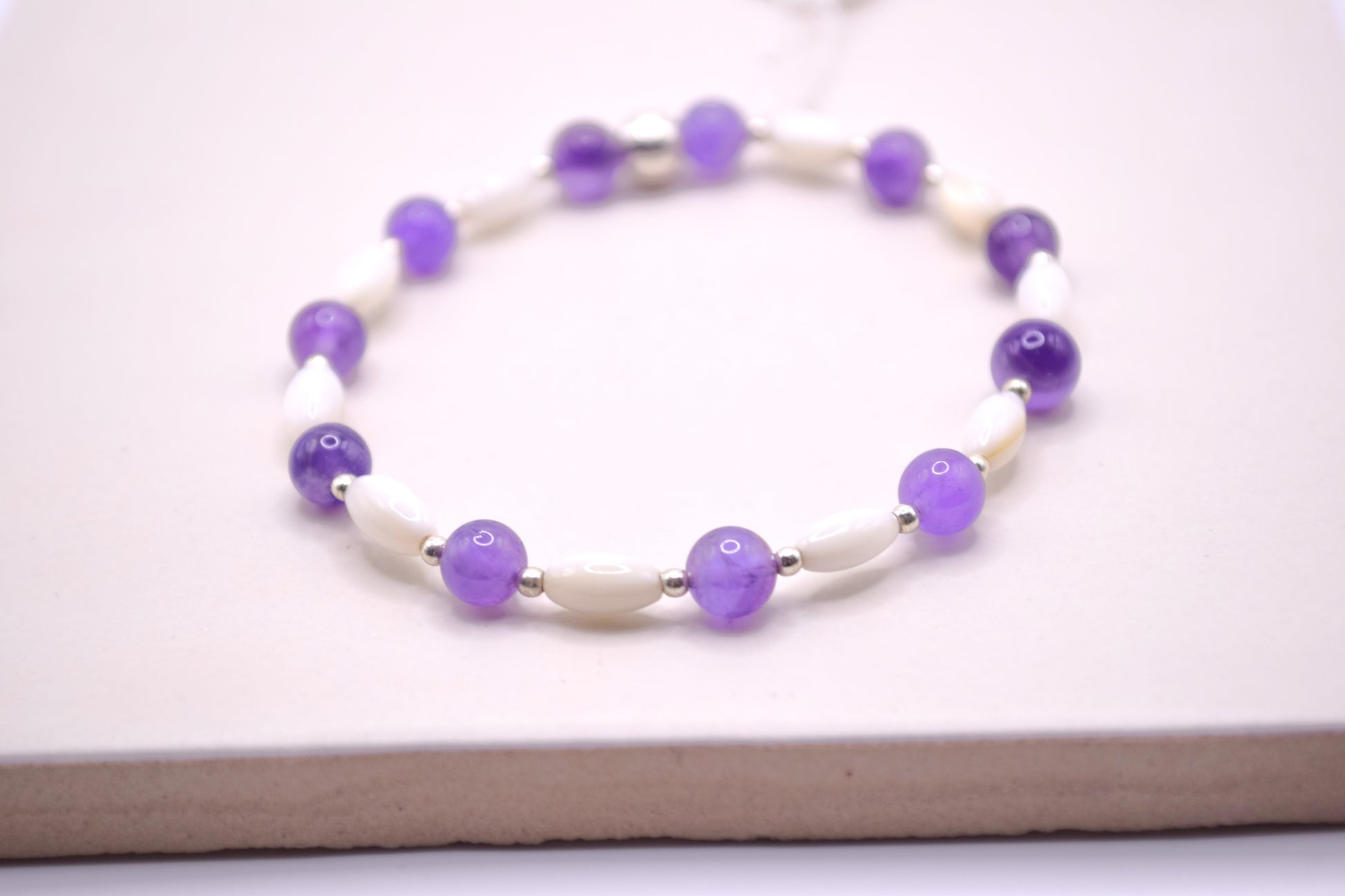 Amethyst & Mother of Pearl Bracelet