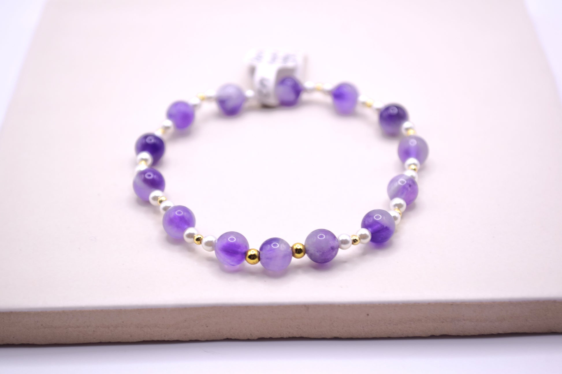 Amethyst & Shell Pearl Bracelet