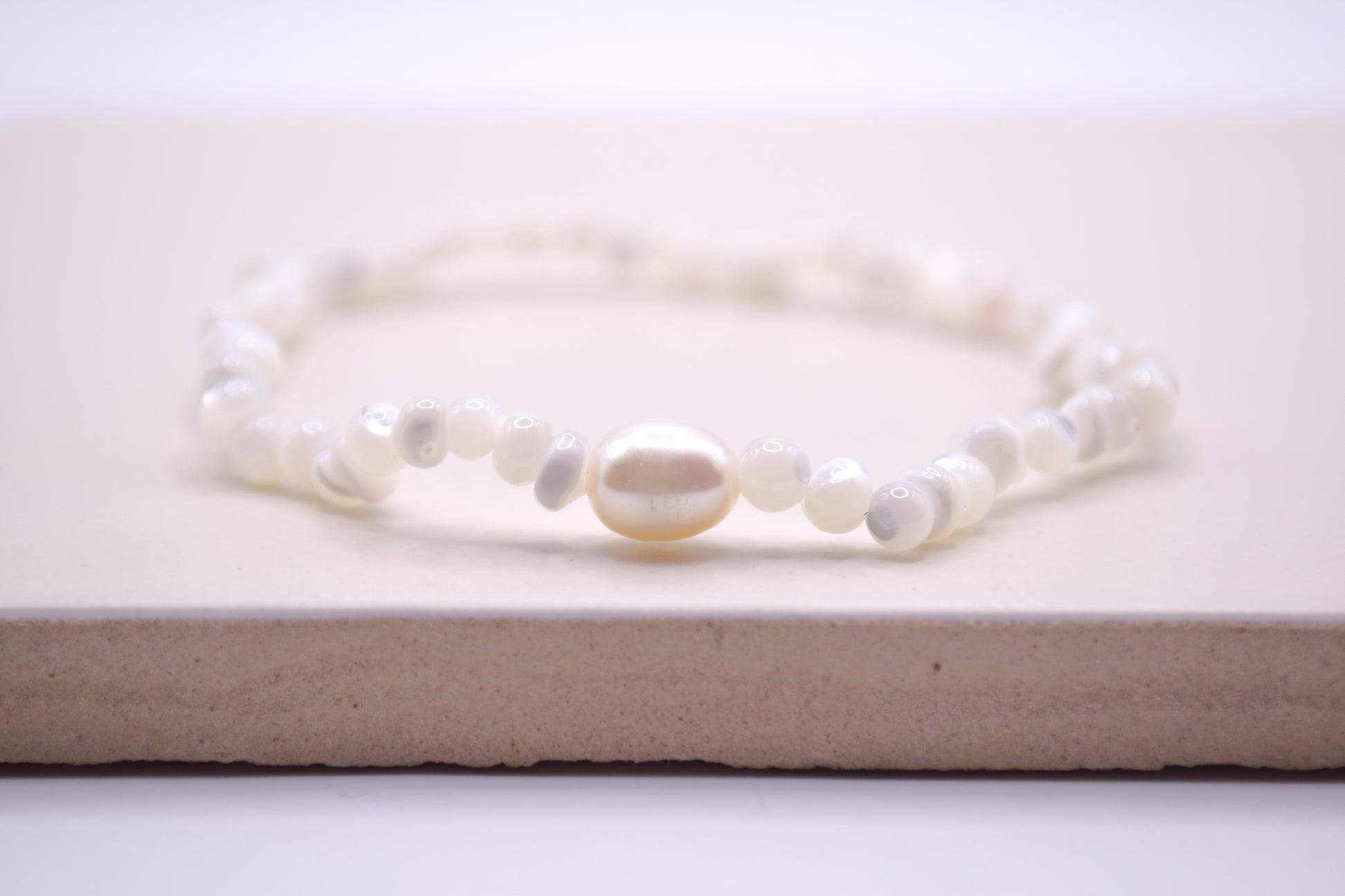 Freshwater Pearl and Shell Pearl Bracelet