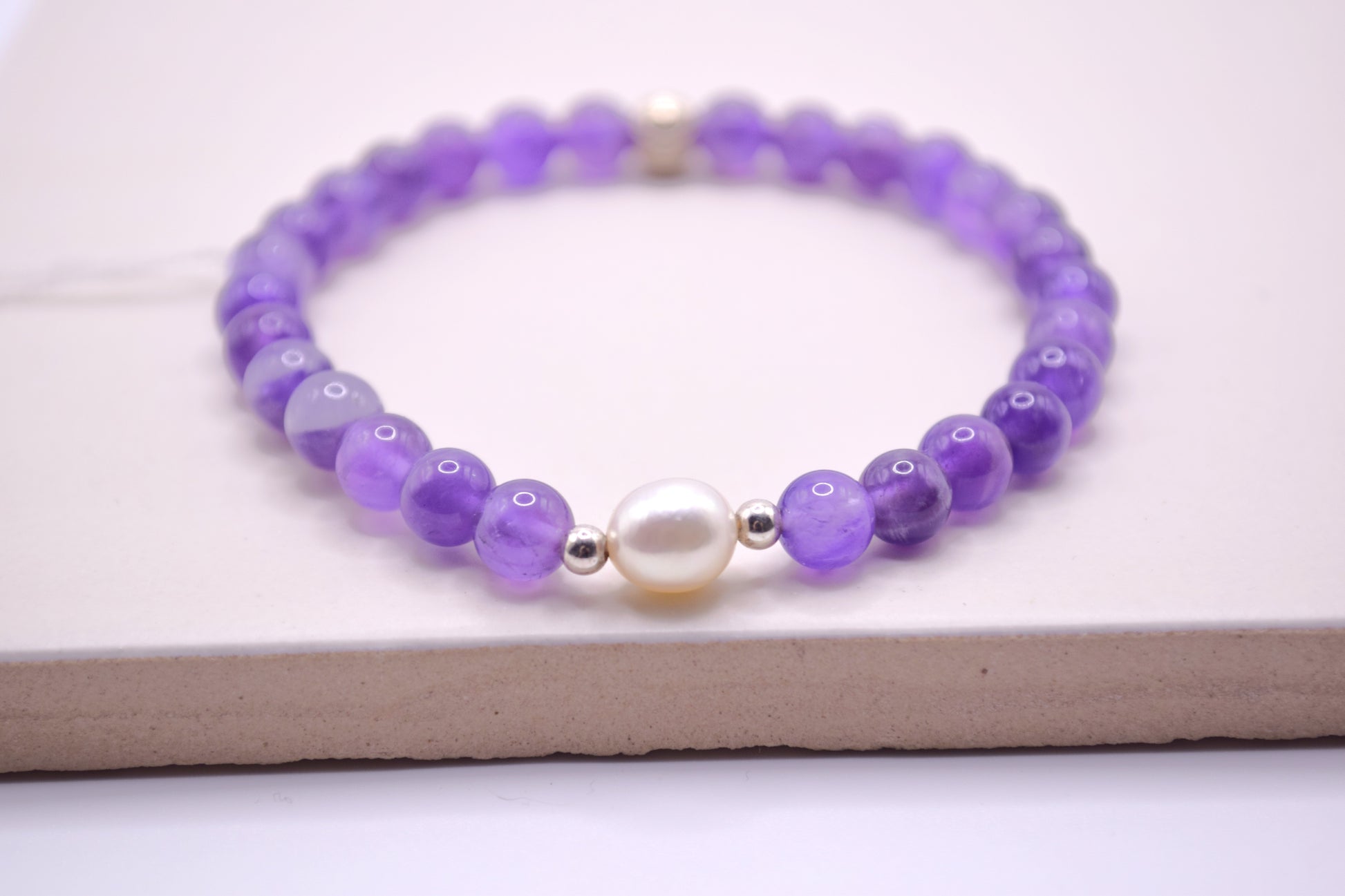 Amethyst & Freshwater Pearl Bracelet