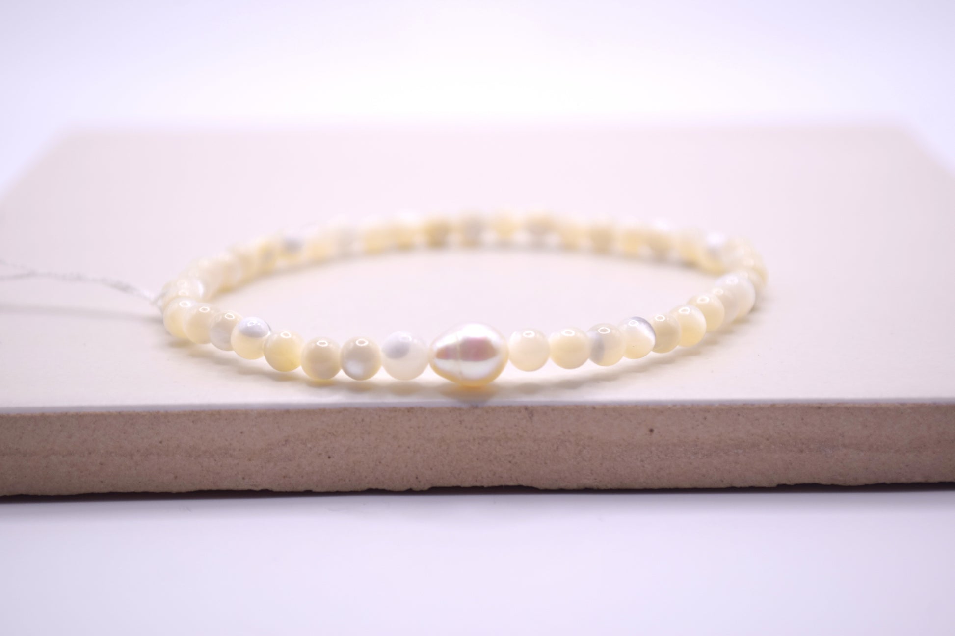 Mother of Pearl and Freshwater Pearl Bracelet