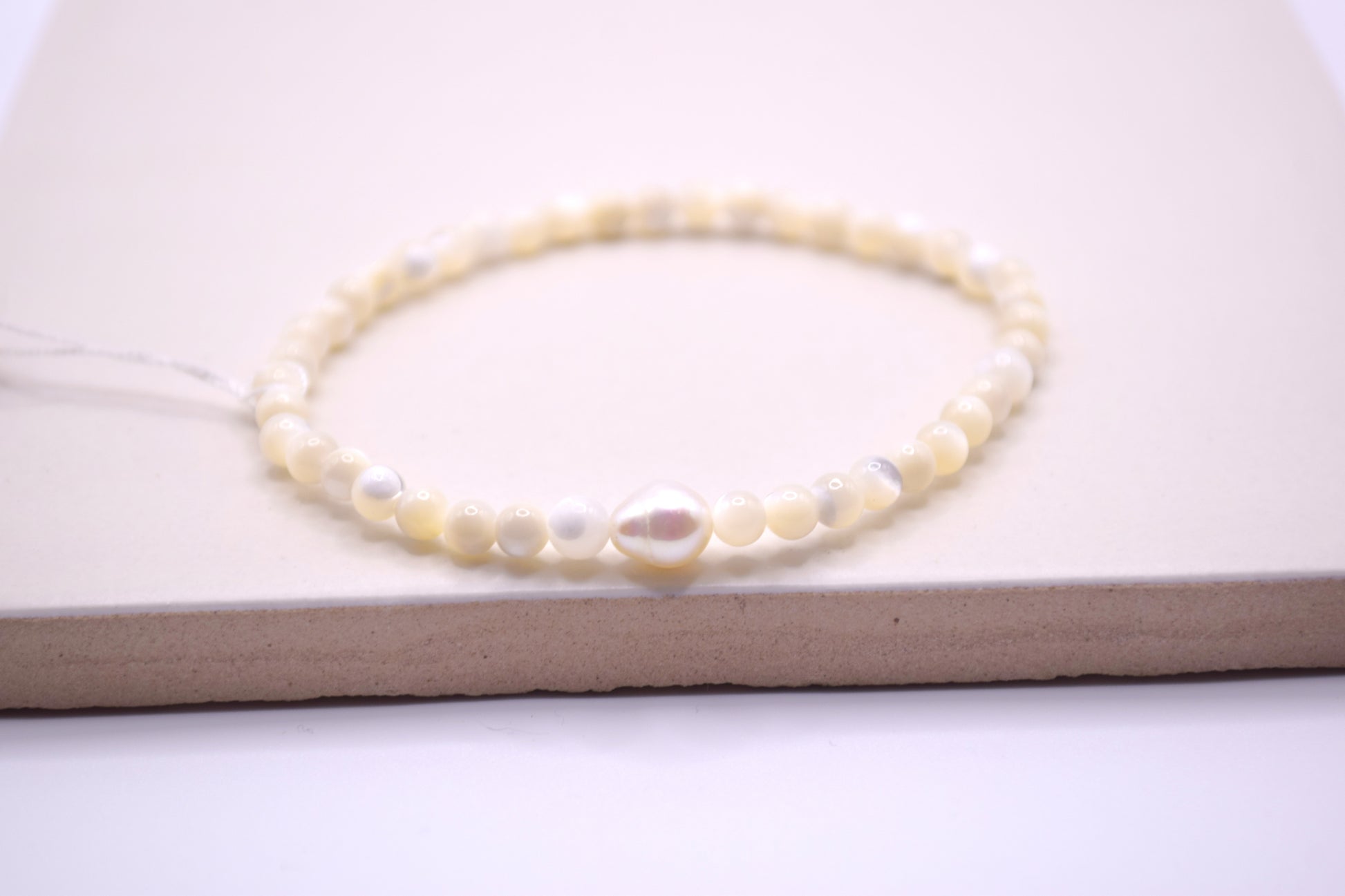 Mother of Pearl and Freshwater Pearl Bracelet