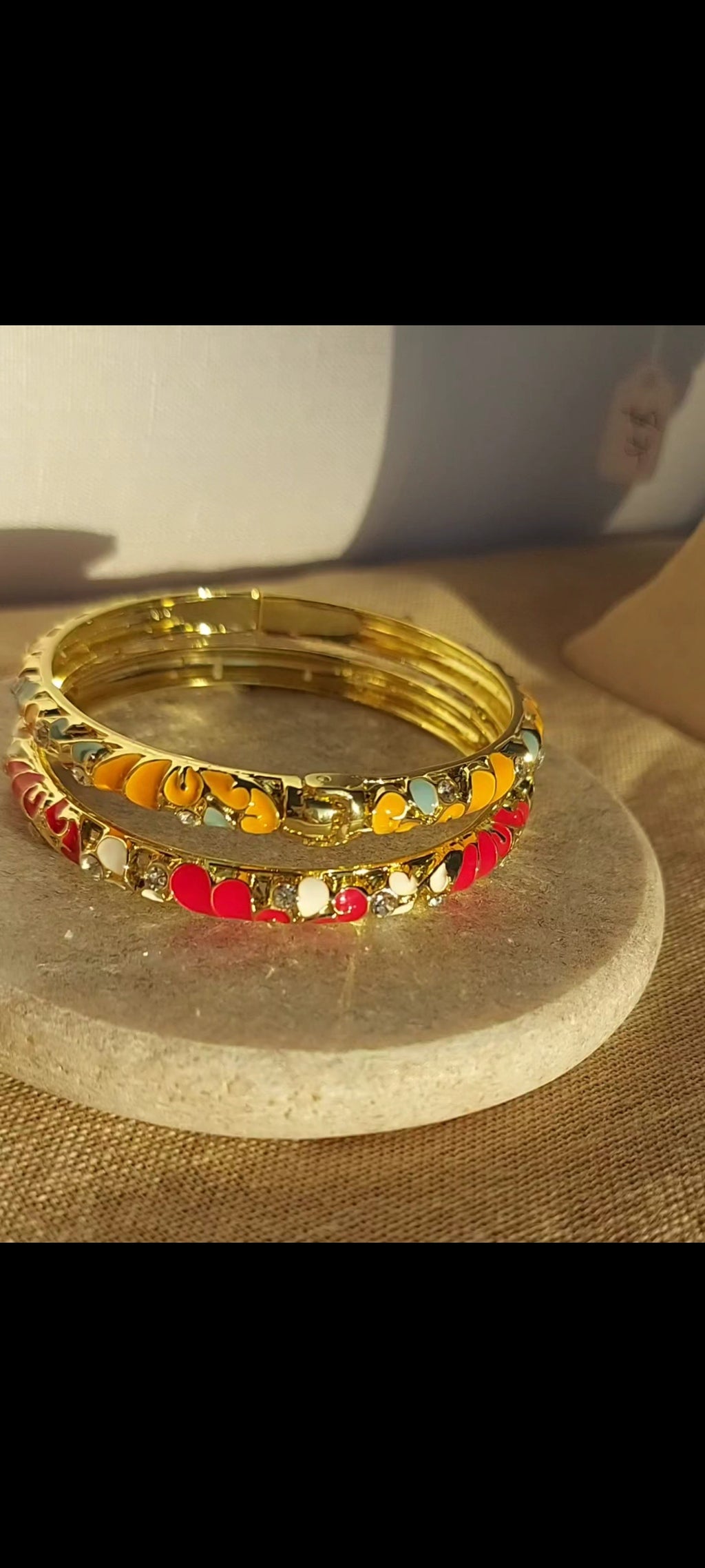 Mosaic Spark Enamel Bangle