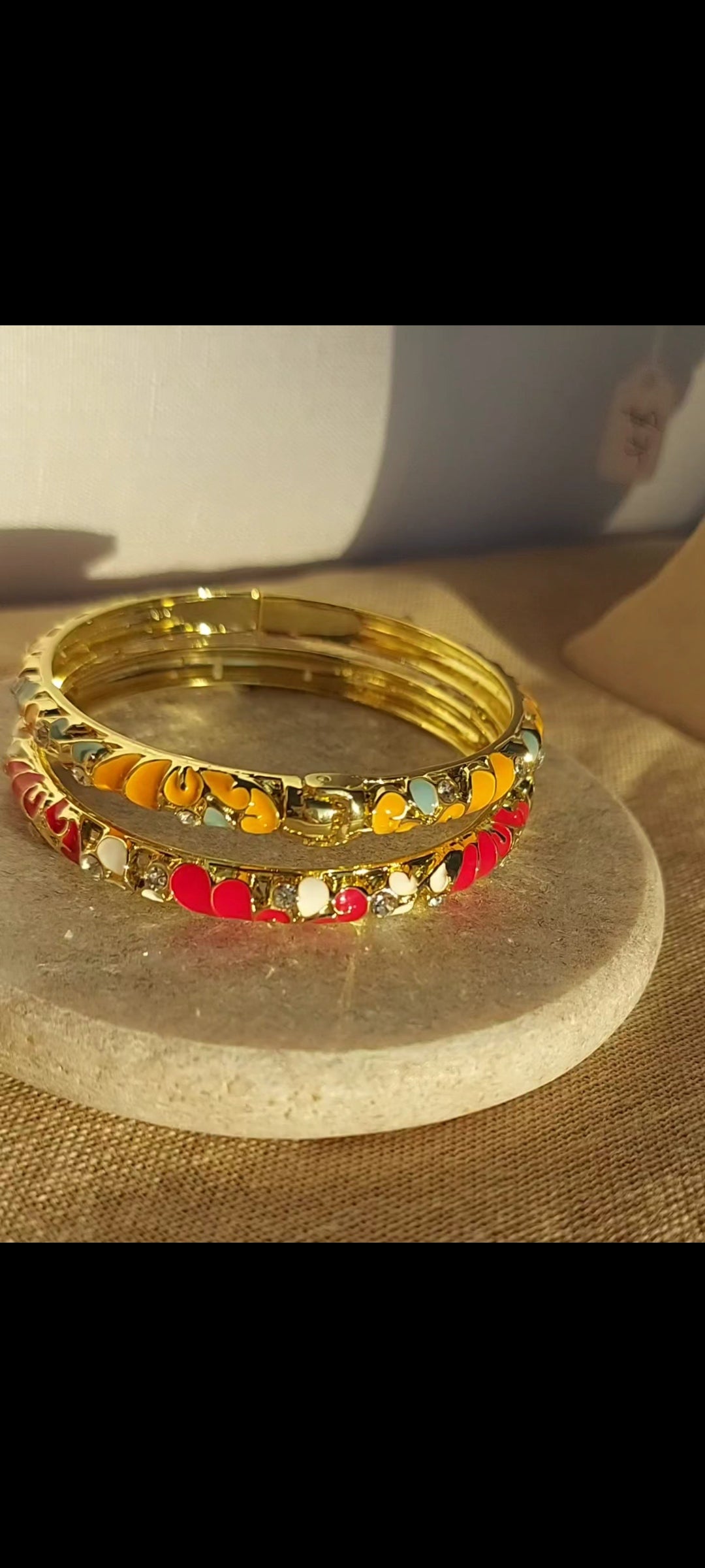 Mosaic Spark Enamel Bangle