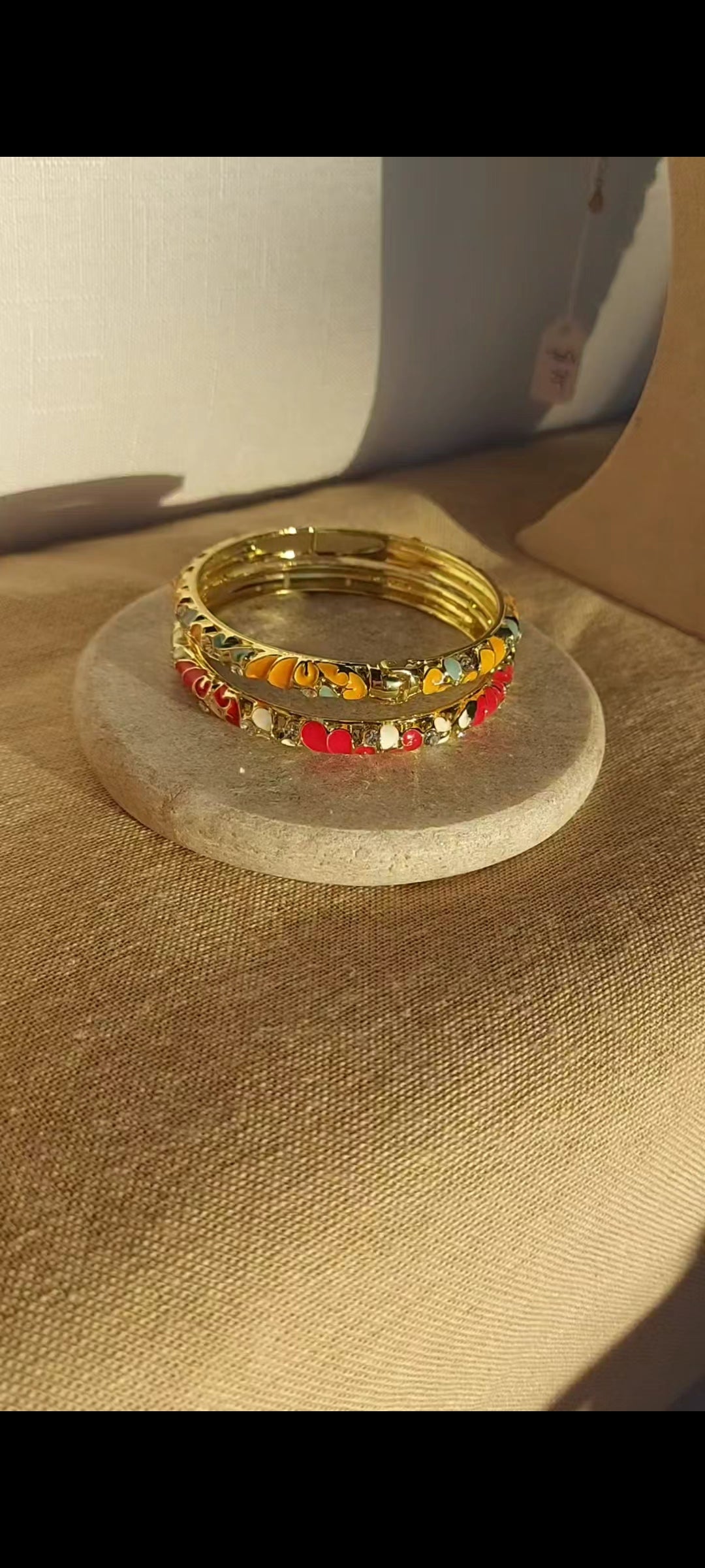 Mosaic Spark Enamel Bangle