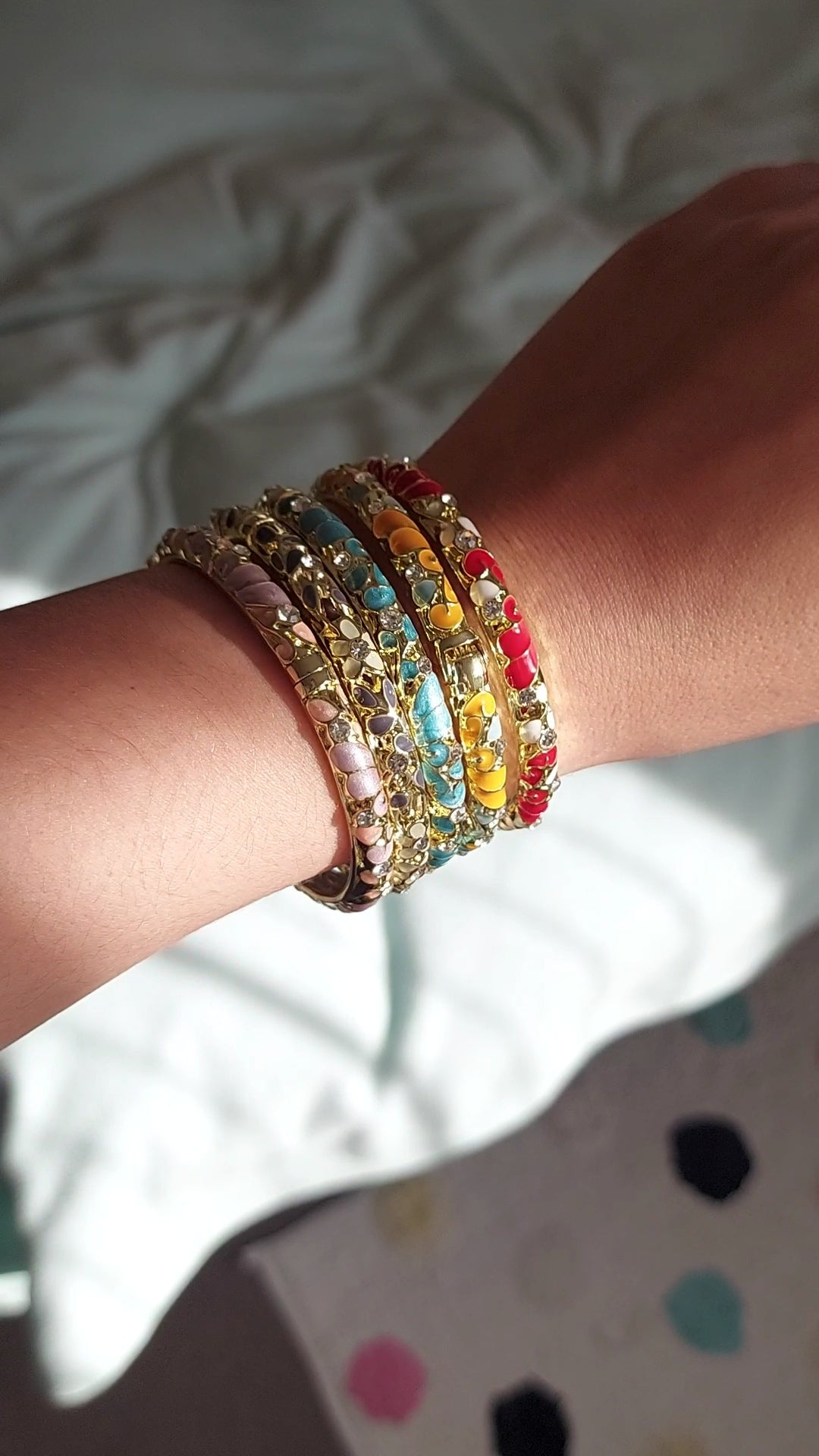 Mosaic Spark Enamel Bangle
