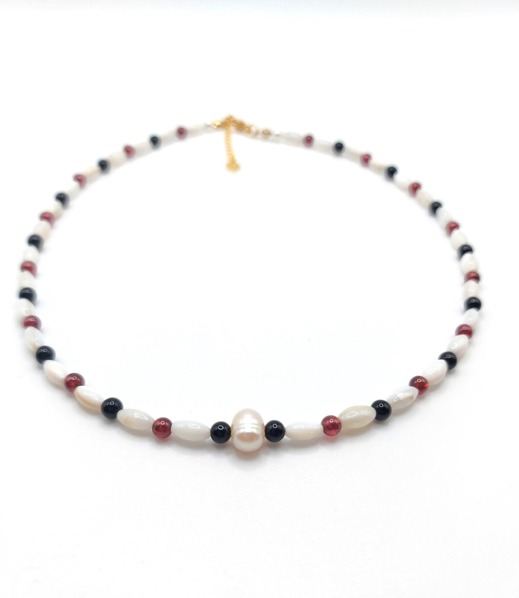 Agate & Garnet Necklace