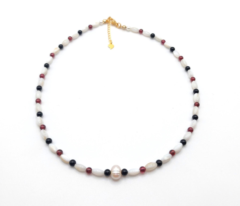 Agate & Garnet Necklace